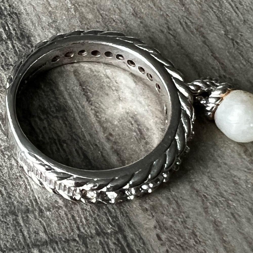 Judith Ripka Sterling Silver Stackable Ring - image 4